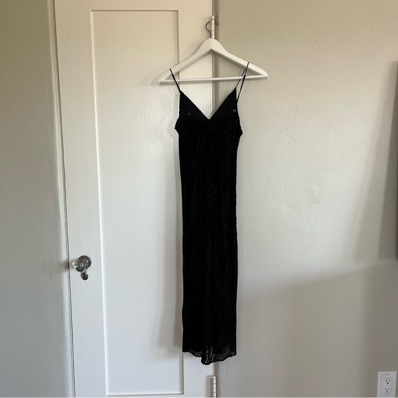 🤍 nwot | cami nyc | Raven Burnout Zebra Silk Midi Slipdress - Picture 6 of 9